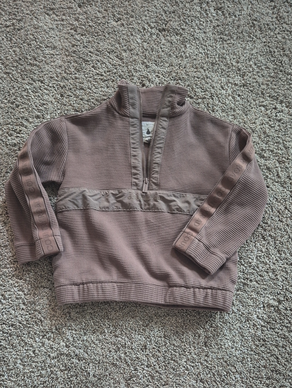 Country Road Kids Waffle Pullover Jacket in Brown